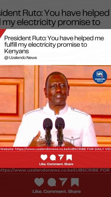 Aki You Have Helped Me -- President Ruto Thanks Rural Electricity Contractors смотреть онлайн