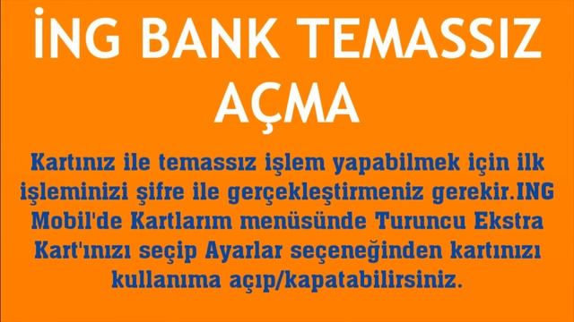 İNG Bank Temassız Açma Nasıl Yapılır? смотреть онлайн