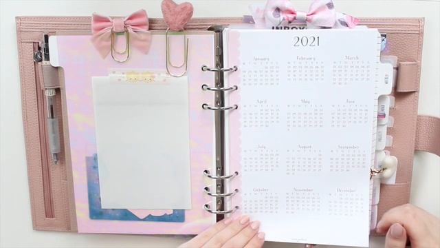 A5 Moterm Luxe Litchi Pink  Planner Setup And Flipthrough | Ana Jolene Printables