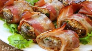 Шампиньоны в беконе-очень сочные
