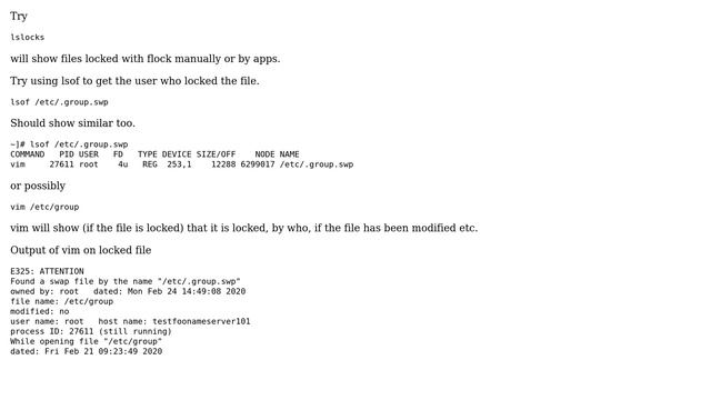 Unix & Linux: Someone is locking /etc/group for a very long time - what to do? (2 Solutions!!) смотреть онлайн