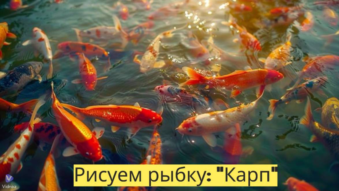 Маленькие художники: Рисуем рыбу карп - Детский образовательный мультфильм смотреть онлайн