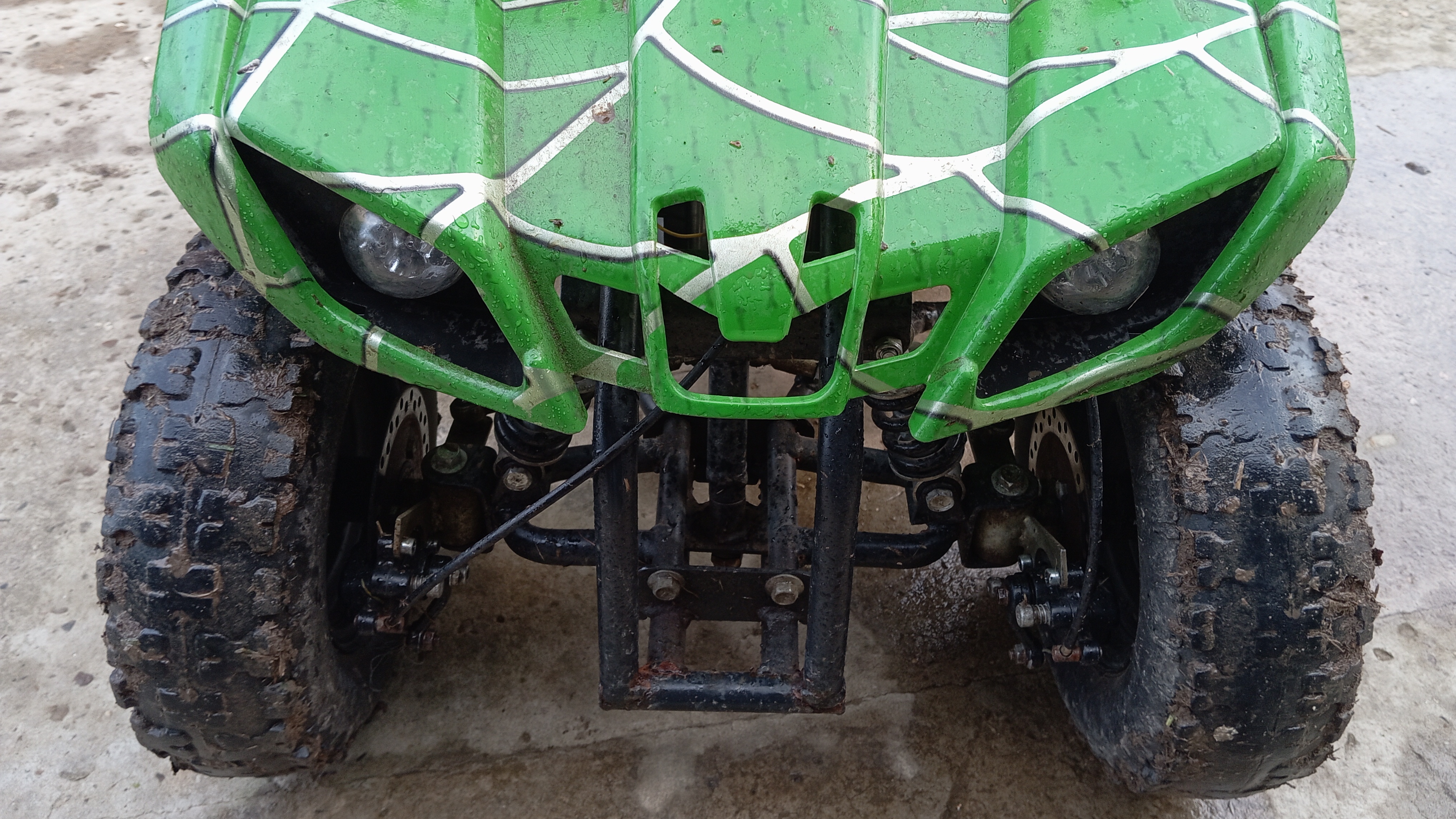 Квадрик с двигателем от мотоблока (тесты)