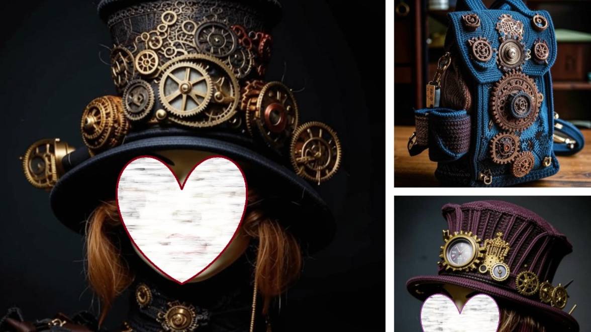 Аксессуары в стиле "СТИМПАНК" ("Steampunk") от нейросети. ПОДБОРКА №1. Вязание. смотреть онлайн