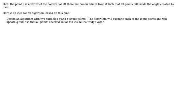 Computer Science: If a point is a vertex of convex hull (2 Solutions!!) смотреть онлайн