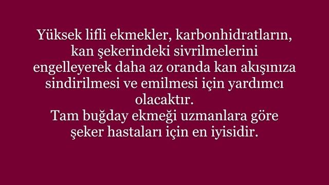 ŞEKER HASTALARI HANGİ EKMEĞİ YEMELİ ? смотреть онлайн