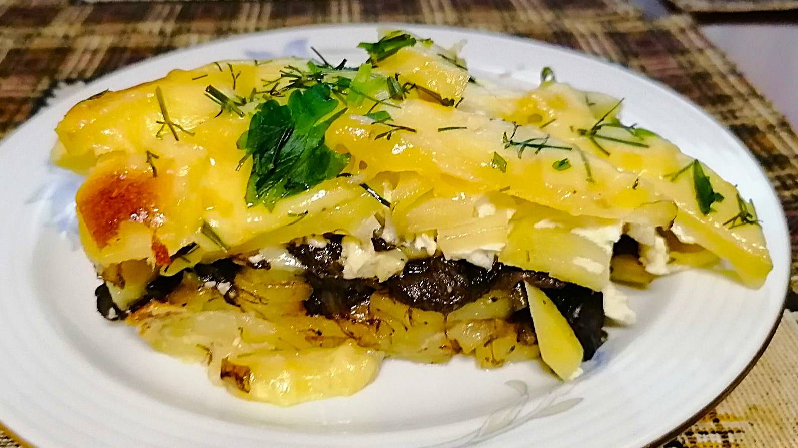 Великолепная картофельная запеканка с грибами смотреть онлайн