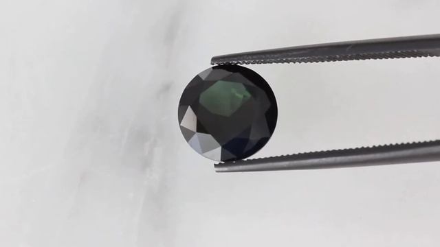 4.16ct Australian Sapphire, Black/Green - Round cut смотреть онлайн