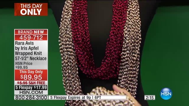 Rara Avis by Iris Apfel Wrapped Knit 571/2" Necklace смотреть онлайн