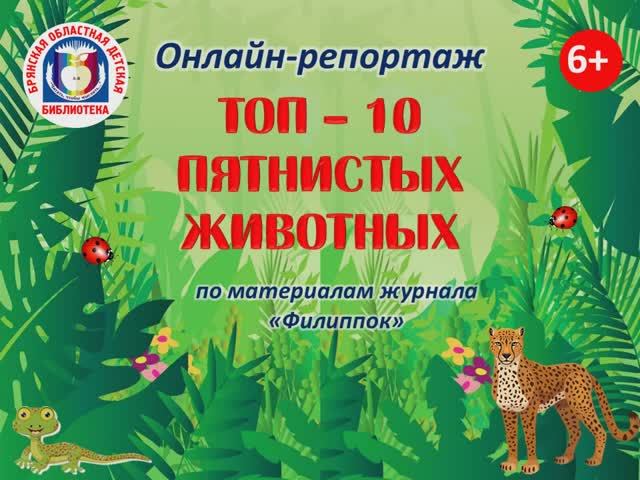 Видео Топ-10 пятнистых животных смотреть онлайн