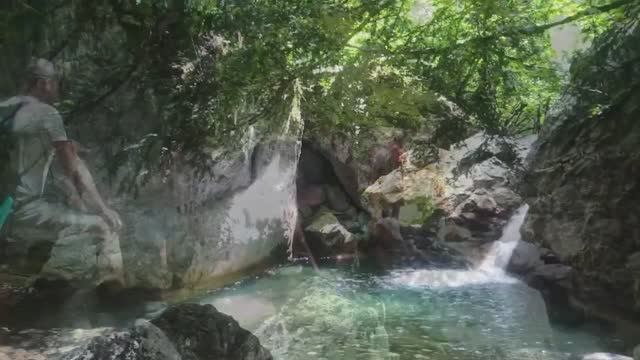 Крым, большой каньон, река Аузун Узень, Ванна молодости смотреть онлайн