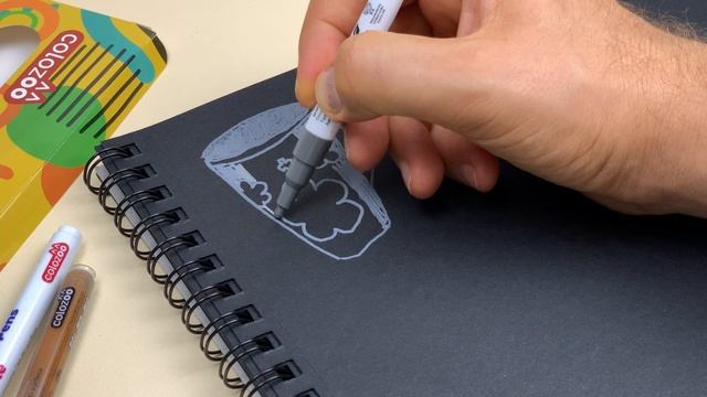 COLOZOO Acrylic Paint Pens (review) - Essential & Metallic Sets // Drawing on 3 Types of Paper смотреть онлайн