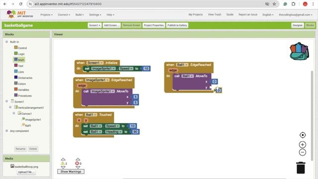 Create a Basketball Game in MIT App Inventor 2 смотреть онлайн