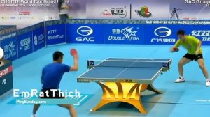 Zhang Jike training slow motion to study
