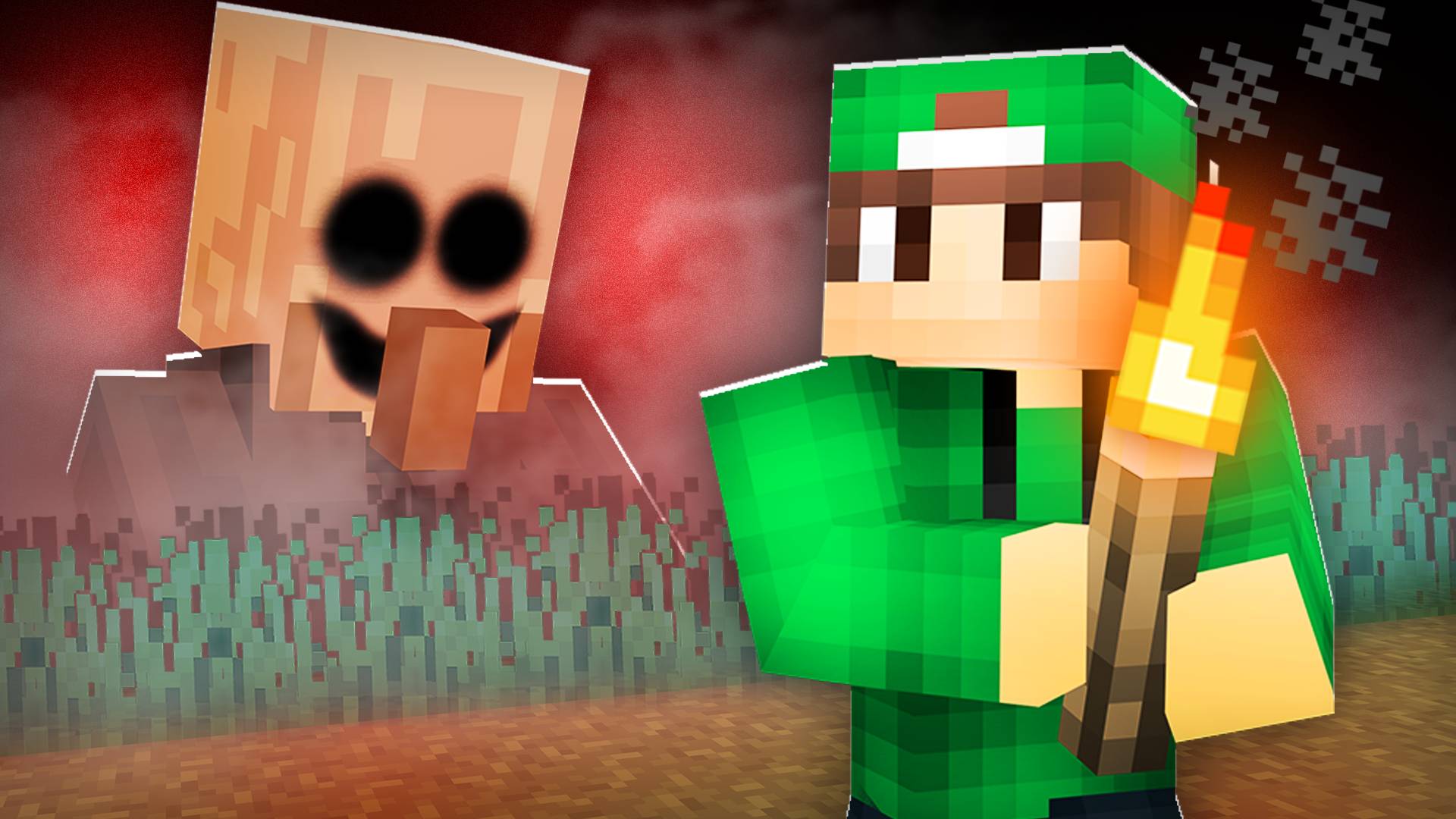 КОШМАРНЫЙ ЖИТЕЛЬ ОХОТИТСЯ ЗА МНОЙ В МАЙНКРАФТ | Риколит Minecraft