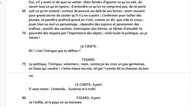 Lecture linéaire : Le Mariage de Figaro, acte III, scène 5 - 1 смотреть онлайн