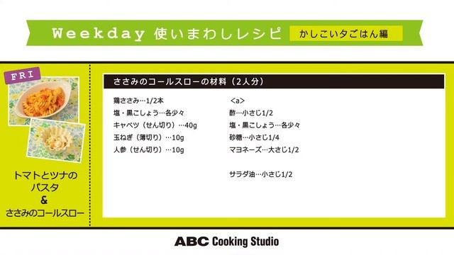 トマトとツナのパスタ&ささみのコールスロー смотреть онлайн