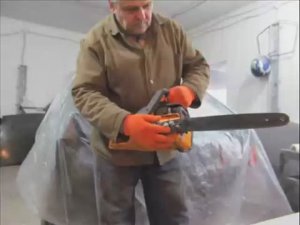 Ремонт крепления зубчатого упора бензопилы. mp4