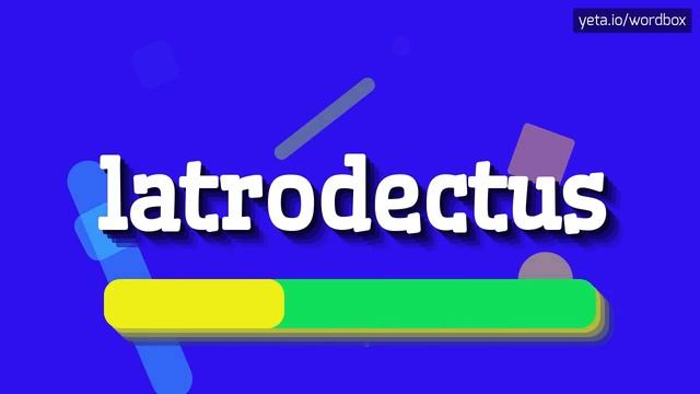 LATRODECTUS - HOW TO PRONOUNCE IT!? смотреть онлайн