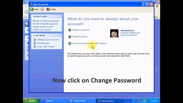 How to change account password in Windows XP смотреть онлайн