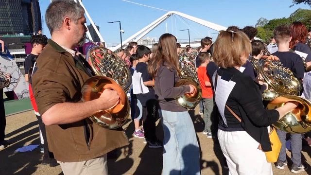 French Horn Flashmob in Brisbane, Australia! смотреть онлайн