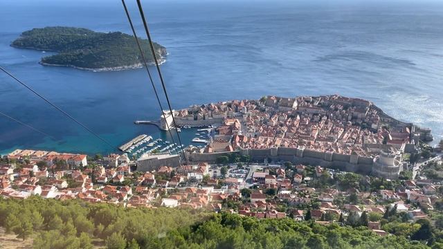 Riding The Dubrovnik Cable Car, a Mountain Cable Car in Dubrovnik, Croatia - 4K смотреть онлайн