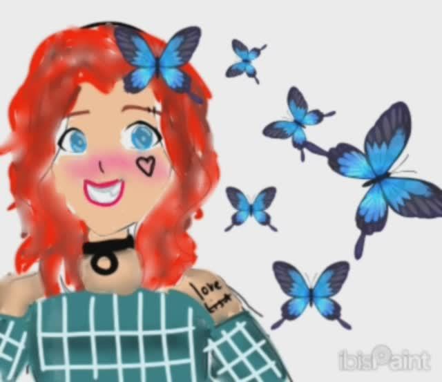 🌺Speededit🌺персонаж АНИМЕ С БАБОЧКАМИ 🦋 как ИСПОЛЬЗОВАТЬ ШАБЛОНЫ В Ибис Пейнт смотреть онлайн