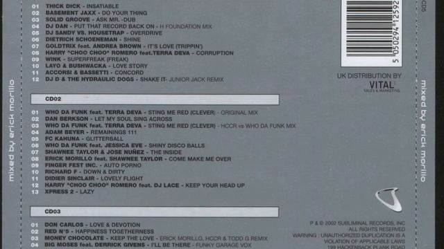 Subliminal Sessions Three - Erick Morillo 2002 смотреть онлайн