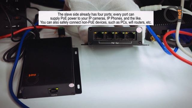 4 Port High Distance PoE & Ethernet LAN Extender Kit: PoE Camera Or Any Remote Ethernet Repeater