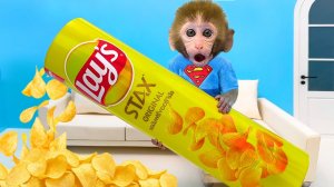Обезьянка Малыш Чичи отправился в магазин за большой пачкой чипсов|Малыш Чичи