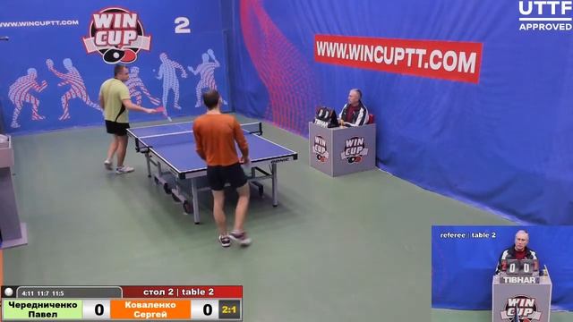 Чередниченко Павел 3-2 Коваленко Сергей Турнир Восток 4 WIN CUP 03.03.2021. Прямой эфир Зал 2. смотреть онлайн