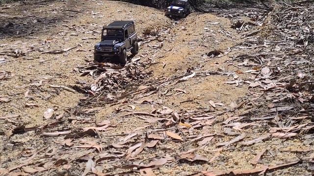 outback with the Landrover D90's Axial SCX10II and Gelande 2. смотреть онлайн