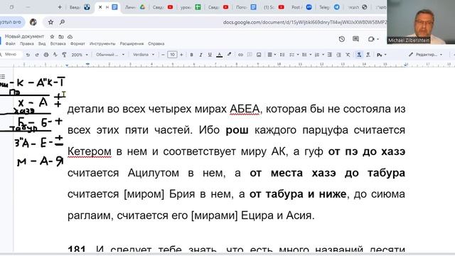 Введение (Птиха) в мудрость КАББАЛЫ. П. 180- 182 смотреть онлайн