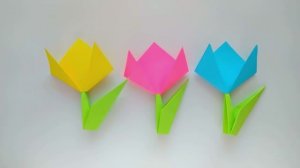 Цветок из бумаги Поделки оригами на 8 марта
