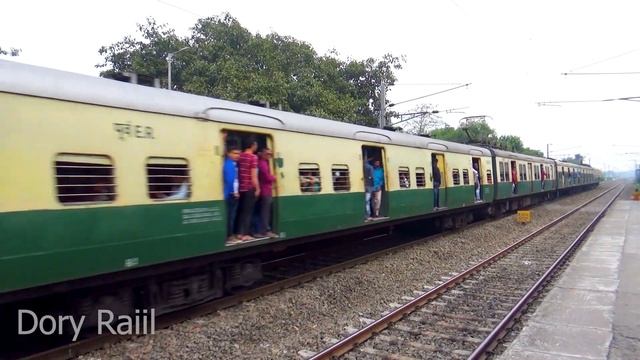 EMU Local Train at Morning with lot of beautification of color + Afternoon + Evening and in Night смотреть онлайн