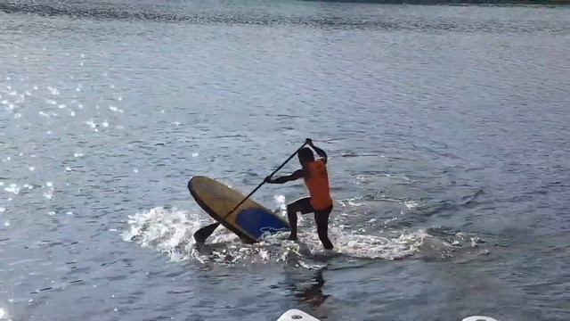 SUP FREESTYLE - TRICKS - How to Back Turning Strokes 180º смотреть онлайн