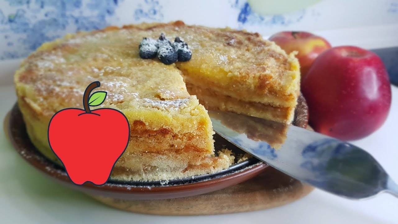 Насыпной яблочный пирог *ТРИ СТАКАНА* | смотреть онлайн