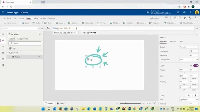 PowerApps - Change text position of a radio button (bit of a hack) смотреть онлайн