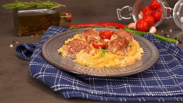Still cooking mashed potatoes with meatballs? Try a pudding with potatoes and minced meat смотреть онлайн