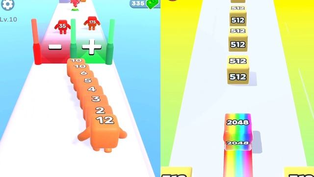 Level Up Numbers 2048 - Jelly Run 2048: New Shape - Gameplay Walkthrough Max Level смотреть онлайн