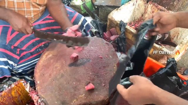KASIMEDU 🔥 MINNAL RAJA | 15 KG YELLOW FIN TUNA FISH CUTTING | IN KASIMEDU | 4K VIDEO | FF CUTTING смотреть онлайн
