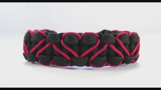 Heart Stitched Paracord Bracelet(360P)