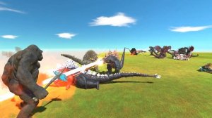 ALL GODZILLA FIGHTS ALL MONSTER - Animal Revolt Battle Simulator