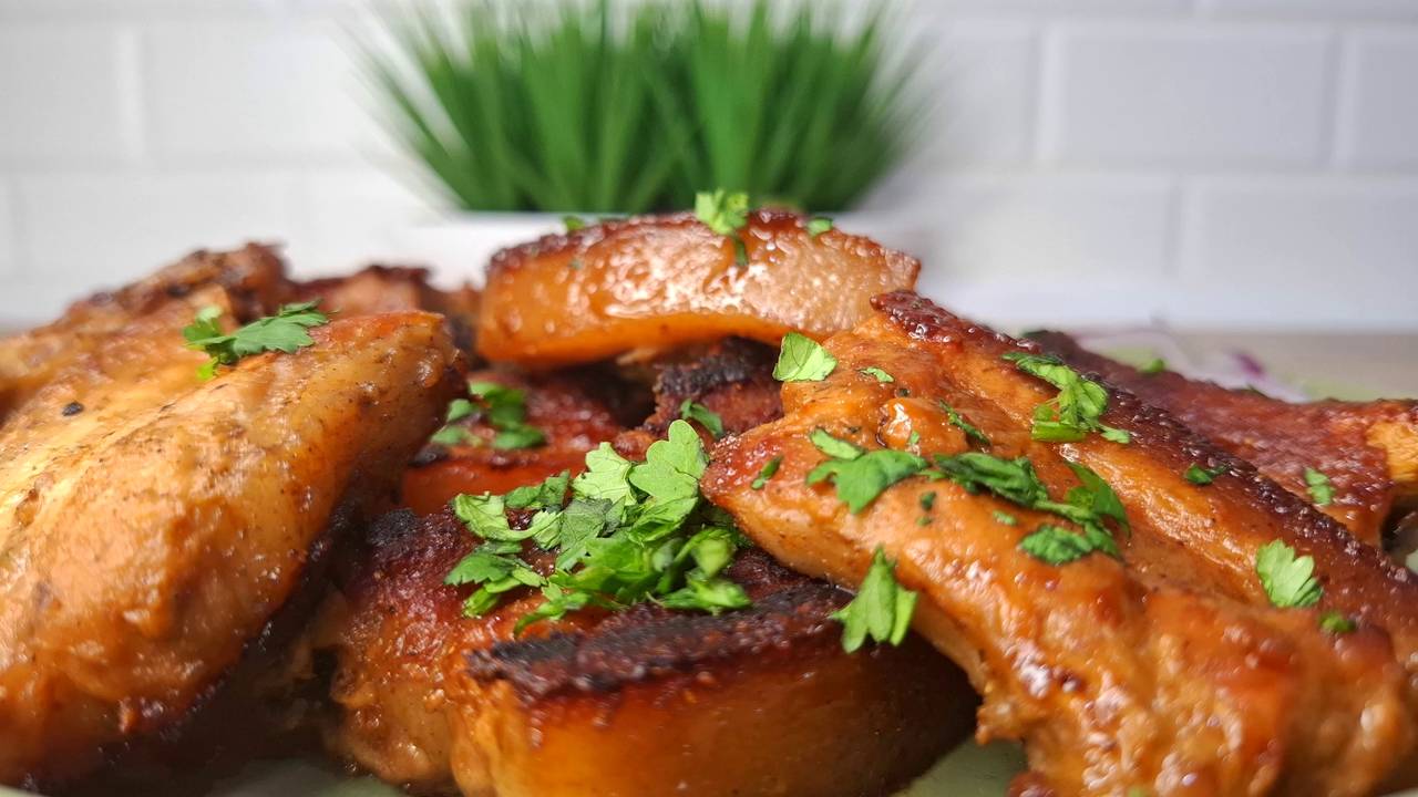 Сочная,нежная грудинка томлёная в пиве