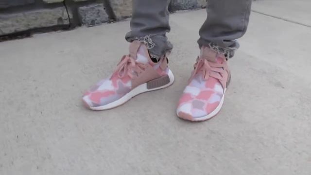 Adidas Pink NMD_XR1 Duck Camo On Feet смотреть онлайн