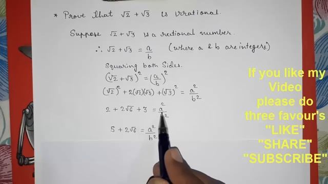 Prove that root 2 + root 3 is Irrational смотреть онлайн