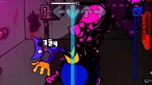 FNF - Сражайся или беги -  Голодная Неонайт и Синий Радужный друг поют