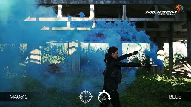 Синий цветной дым 60 секунд «Smoking Fountain» Maxsem MA0512 Blue смотреть онлайн