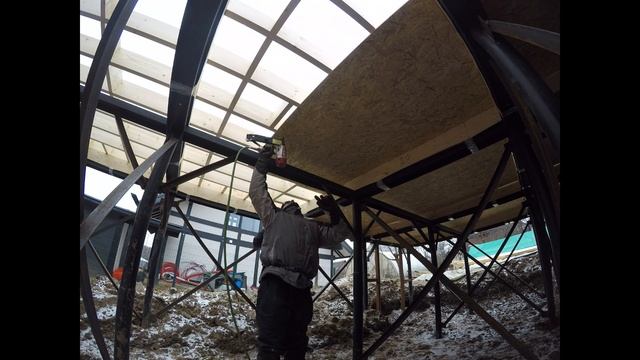 Каркасный дом платформа. Утепление. Фанера. смотреть онлайн