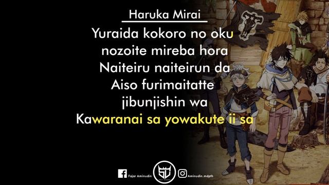 Black Clover opening 1 [Haruka mirai] by Kankaku Piero (lyrics) смотреть онлайн
